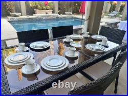 31 Piece Vintage Noritake Sterling Cove 6-Setting China Set Free Shipping