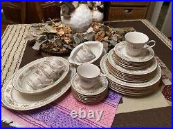 33 Piece Noritake Ivory China HOMAGE Pattern #7236 Place Setting (Made in Japan)