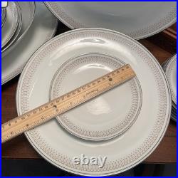 35 P Noritake Fine China Vintage Dinnerware Leslie Japan Serves 7 EUC Platinum