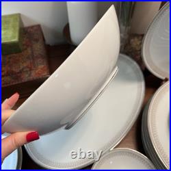 35 P Noritake Fine China Vintage Dinnerware Leslie Japan Serves 7 EUC Platinum