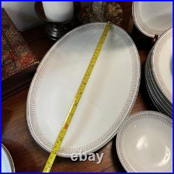 35 P Noritake Fine China Vintage Dinnerware Leslie Japan Serves 7 EUC Platinum