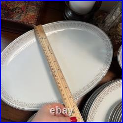 35 P Noritake Fine China Vintage Dinnerware Leslie Japan Serves 7 EUC Platinum
