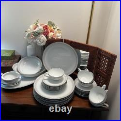 35 P Noritake Fine China Vintage Dinnerware Leslie Japan Serves 7 EUC Platinum