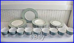 36 Pieces of Noritake Ambience Green China Dinnerware Plates Bowls Cups Nice Set