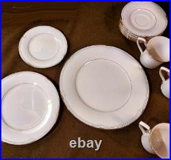 37pc Noritake China Set Golden Cove Service for 6 +Extras Understated Elegance