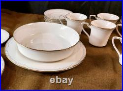 37pc Noritake China Set Golden Cove Service for 6 +Extras Understated Elegance