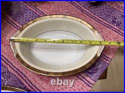 40 Pc Noritake Goldkin 5675 china dishes set (12 dinner & 12 salad, 12 bowls.)