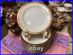 40 Pc Noritake Goldkin 5675 china dishes set (12 dinner & 12 salad, 12 bowls.)