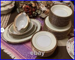 40 Pc Noritake Goldkin 5675 china dishes set (12 dinner & 12 salad, 12 bowls.)