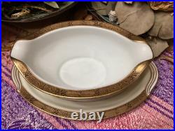 40 Pc Noritake Goldkin 5675 china dishes set (12 dinner & 12 salad, 12 bowls.)