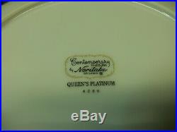 44 Piece Set Contemporary Fine China Noritake Queen's Platinum 4286 Sri Lanka