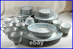 45-piece Noritake China Milford 2227 Platter Veg Bowl Plates Cups Saucers- New