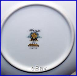 46 Pc Noritake China Georgian 6440 8 Place Sets Mint White & Platinum