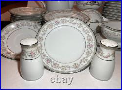 46 Piece Noritake China Glenwood Dinnerware Set For 12