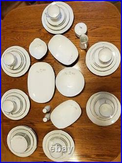 46 pc Noritake Pasadena 6311 dinnerware set for 6 + serving bowls, platter S&P