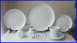 48 Pc Noritake Barbados 6926 Younger Image China, White on White Dinnerware Set