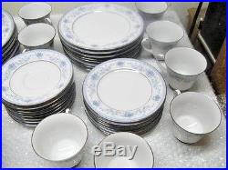 48 Piece setting for 8 Noritake Contemporary Blue Hill China 2482
