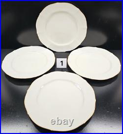 (4) Noritake Chandon 5 Pc Place Settings White Floral Gold Trim Elegant Dish Lot