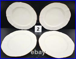 (4) Noritake Chandon 5 Pc Place Settings White Floral Gold Trim Elegant Dish Lot