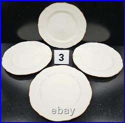(4) Noritake Chandon 5 Pc Place Settings White Floral Gold Trim Elegant Dish Lot