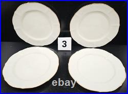 (4) Noritake Chandon 5 Pc Place Settings White Floral Gold Trim Elegant Dish Lot