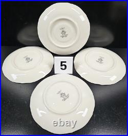 (4) Noritake Chandon 5 Pc Place Settings White Floral Gold Trim Elegant Dish Lot