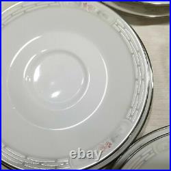 4 settings Noritake Carthage cup and saucers, with bread & butter plates