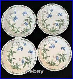 4 x NORITAKE Conservatory Floral Butterfly Rim Pasta Soup Salad Bowl 9 Mint