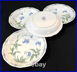 4 x NORITAKE Conservatory Floral Butterfly Rim Pasta Soup Salad Bowl 9 Mint