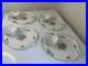 4 x Noritake Dresdlina China Japan gold trim SNACK TRAY AND CUP SET