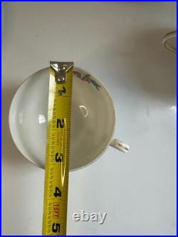 4 x Noritake Dresdlina China Japan gold trim SNACK TRAY AND CUP SET