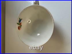 4 x Noritake Dresdlina China Japan gold trim SNACK TRAY AND CUP SET