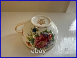 4 x Noritake Dresdlina China Japan gold trim SNACK TRAY AND CUP SET