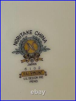 50 pc Vintage Noritake FAIRMONT 6102 Platinum Trim Estate China Set (Svc for 8)