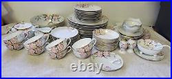 54pc Noritake Azalea Dinnerware Set Plates Cups Bowls Gravy Platter Celery Mayo