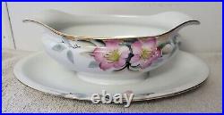 54pc Noritake Azalea Dinnerware Set Plates Cups Bowls Gravy Platter Celery Mayo