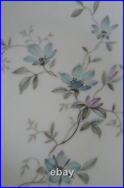 55 Pc Noritake China 5764 Lorene Dinnerware Set Blue & Purple Flowers Floral