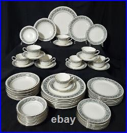 56 pc NORITAKE Dinnerware Set PRELUDE Service / 8 Porcelain China IVORY plate