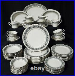 56 pc NORITAKE Dinnerware Set PRELUDE Service / 8 Porcelain China IVORY plate