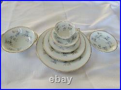 56 pieces Vintage Noritake Fine China Waverly Dinner set #5915 Retired 1962