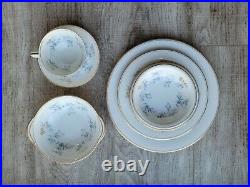 56 pieces Vintage Noritake Fine China Waverly Dinner set #5915 Retired 1962