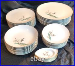 58 Pc NORITAKE BAMBOO 6341 (8 Piece Setting) PLUS SERVING PCS EUC READ
