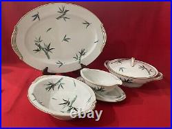 5-pc Noritake Canton Bamboo Fine China Set 5490, Made In Japan, A1591