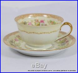 60-PC VINTAGE NORITAKE CHINA ARIANA 12 Place Settings Gold & Floral Plates Cups