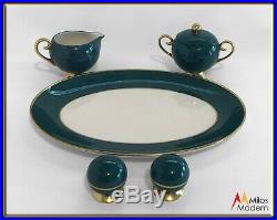 60s Mid Century Modern Estate China 67 Pc. Set Flintridge CA Sylvan Teal Gold