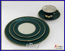 60s Mid Century Modern Estate China 67 Pc. Set Flintridge CA Sylvan Teal Gold