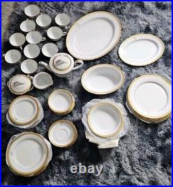 61 Piece Noritake Goldridge China Tea Set Cups Saucers Salad Dinner Plate Sugar