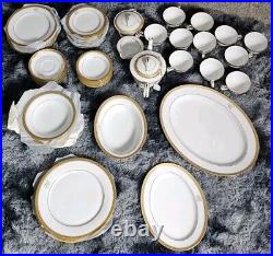 61 Piece Noritake Goldridge China Tea Set Cups Saucers Salad Dinner Plate Sugar