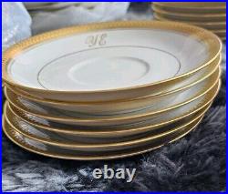 61 Piece Noritake Goldridge China Tea Set Cups Saucers Salad Dinner Plate Sugar