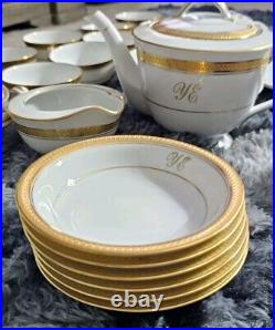 61 Piece Noritake Goldridge China Tea Set Cups Saucers Salad Dinner Plate Sugar